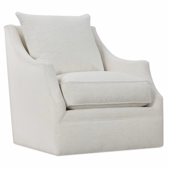 Kara Express Swivel Glider Chair in Nomad Snow - Image 3