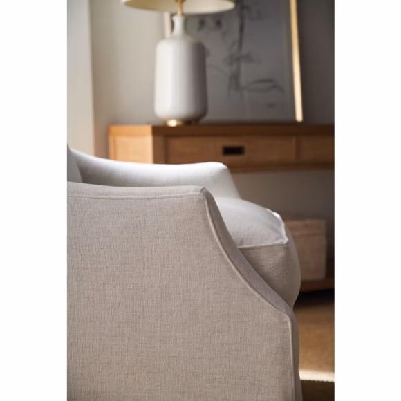 Kara Express Swivel Glider Chair in Nomad Snow - Image 6