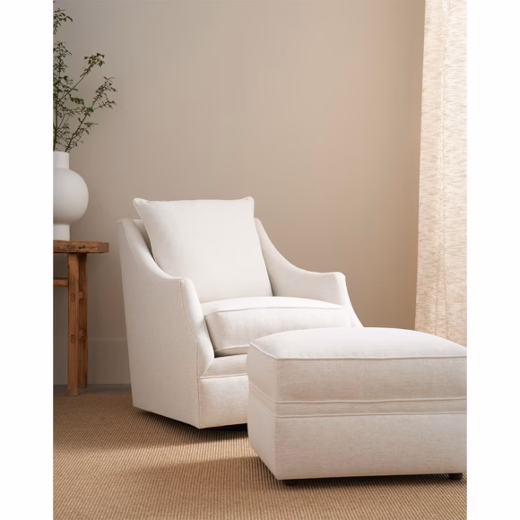 Kara Express Swivel Glider Chair in Nomad Snow - Image 18