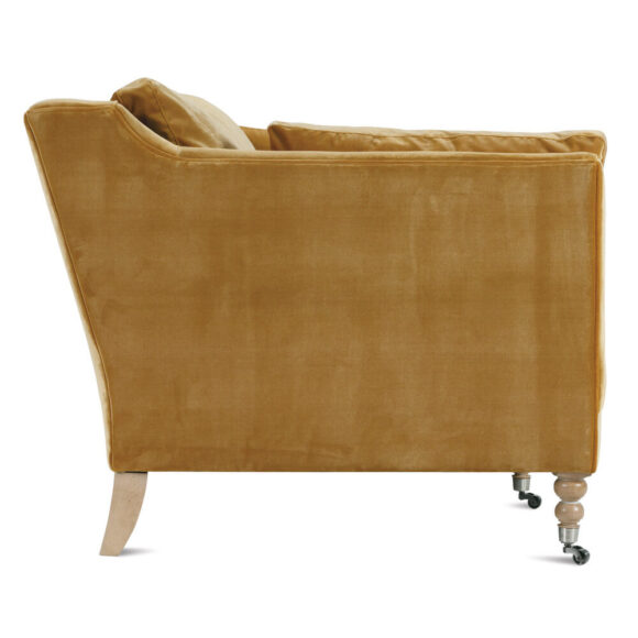 90" Madeline Sofa - Antiqued Amber Velvet - Image 8