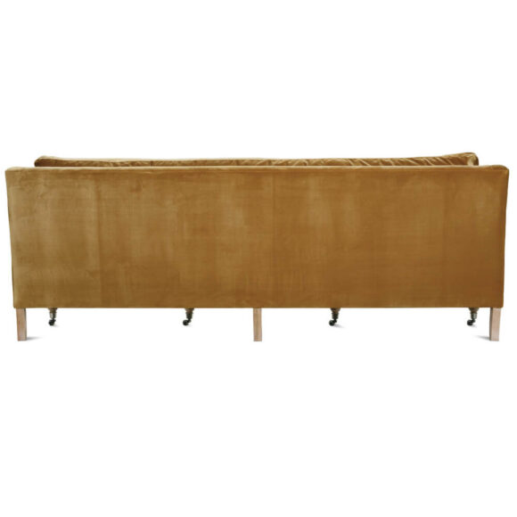90" Madeline Sofa - Antiqued Amber Velvet - Image 9