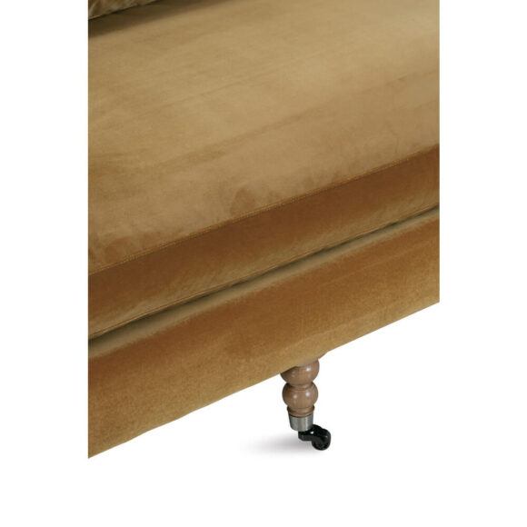 90" Madeline Sofa - Antiqued Amber Velvet - Image 17