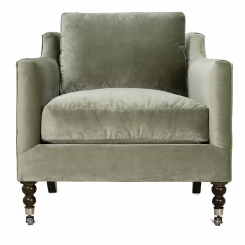 Madeline Express Chair - Antiqued Moss Velvet