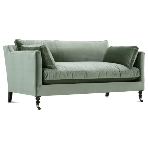 71" Madeline Express Sofa - Antiqued Moss Velvet - Image 9