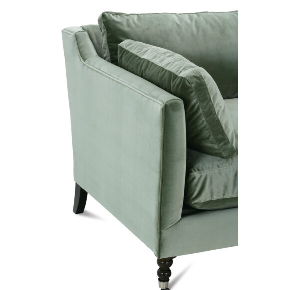 71" Madeline Express Sofa - Antiqued Moss Velvet - Image 3