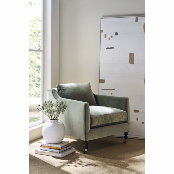 Madeline Express Chair - Antiqued Moss Velvet - Image 6
